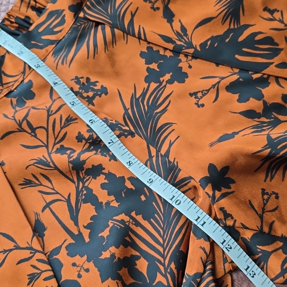 Future Collective Kahlana Barfield Brown Floral Black & Orange Women's Shorts - Picture 6 of 13